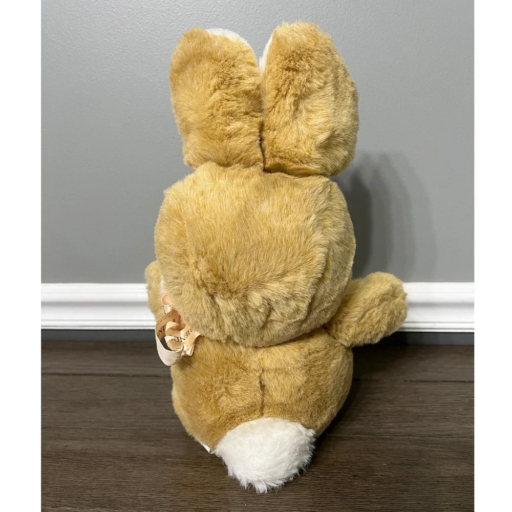 Vintage 1982 AMC Brown Bunny Rabbit Plush Stuffed Animal Toy Easter Collectible